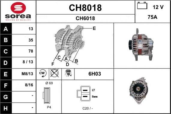 SNRA CH8018 - Генератор mashina-shop.ru