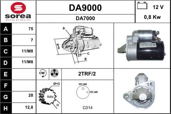 SNRA DA9000 - Стартер mashina-shop.ru