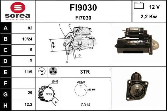 SNRA FI9030 - Стартер mashina-shop.ru