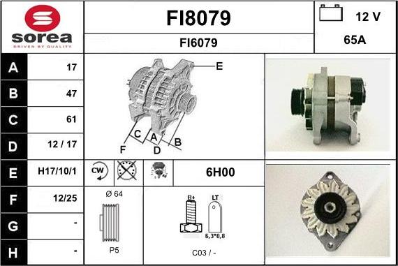 SNRA FI8079 - Генератор mashina-shop.ru