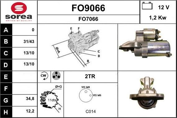 SNRA FO9066 - Стартер mashina-shop.ru