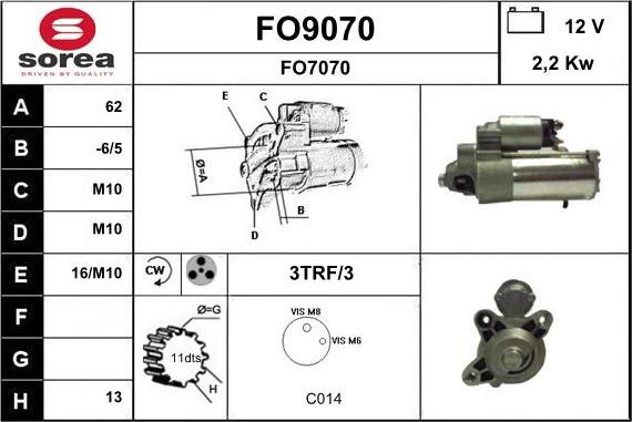 SNRA FO9070 - Стартер mashina-shop.ru