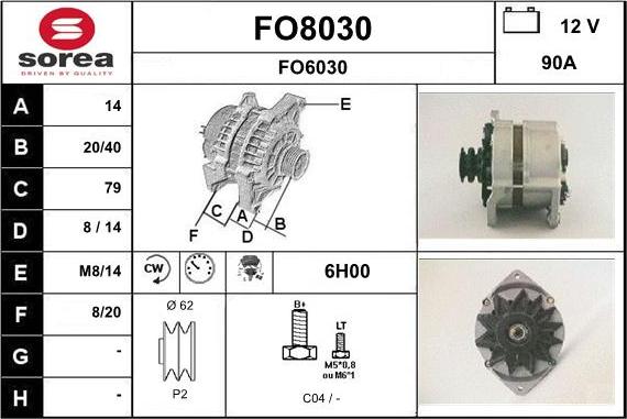 SNRA FO8030 - Генератор mashina-shop.ru