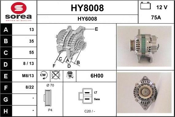 SNRA HY8008 - Генератор mashina-shop.ru