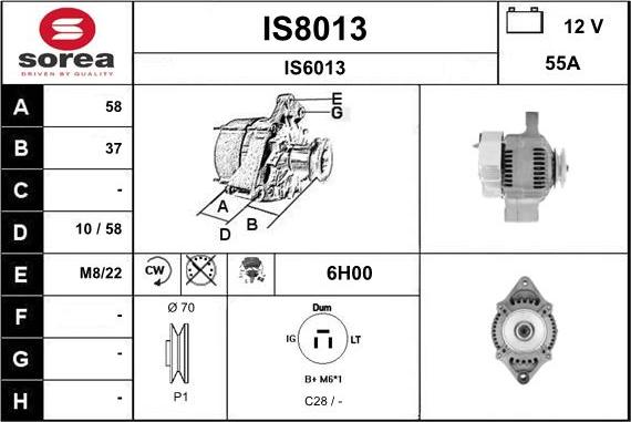 SNRA IS8013 - Генератор mashina-shop.ru