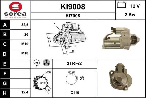 SNRA KI9008 - Стартер mashina-shop.ru