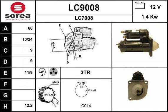 SNRA LC9008 - Стартер mashina-shop.ru