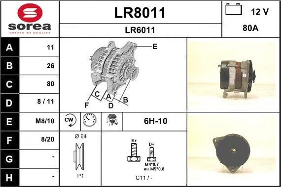 SNRA LR8011 - Генератор mashina-shop.ru