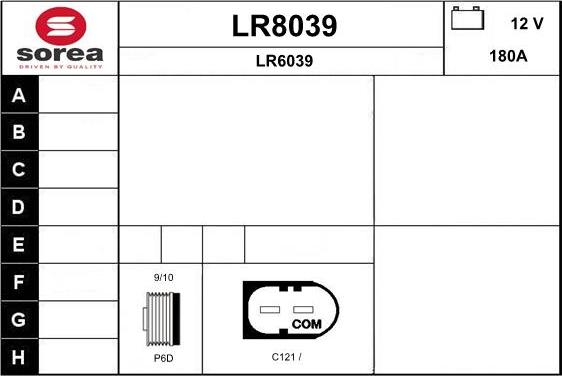 SNRA LR8039 - Генератор mashina-shop.ru