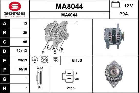 SNRA MA8044 - Генератор mashina-shop.ru