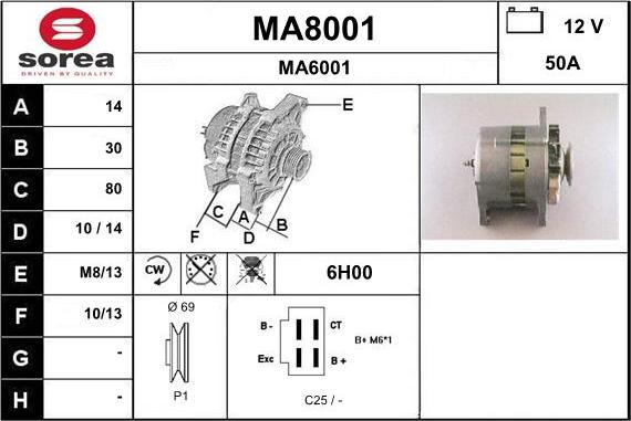 SNRA MA8001 - Генератор mashina-shop.ru