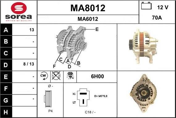 SNRA MA8012 - Генератор mashina-shop.ru