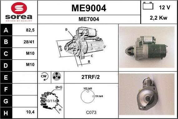 SNRA ME9004 - Стартер mashina-shop.ru