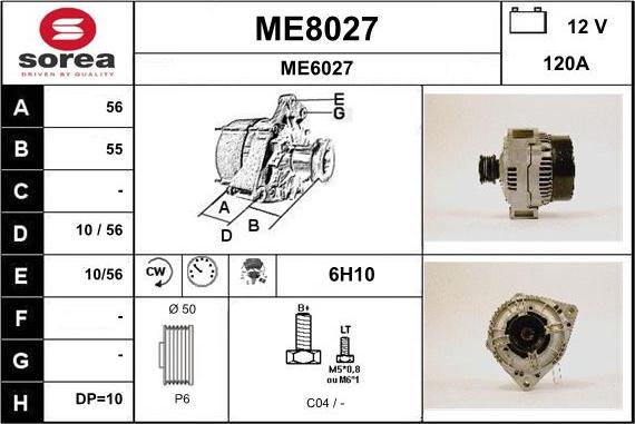 SNRA ME8027 - Генератор mashina-shop.ru