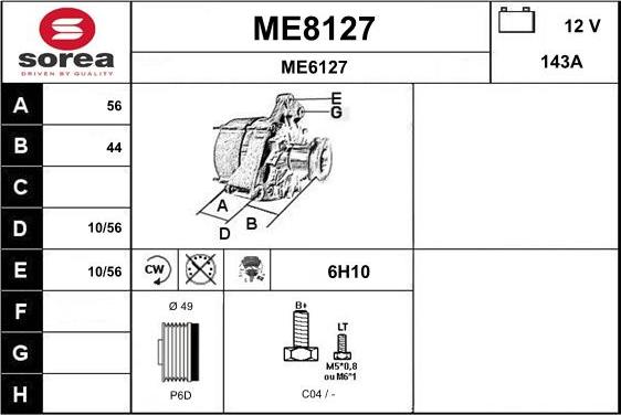 SNRA ME8127 - Генератор mashina-shop.ru