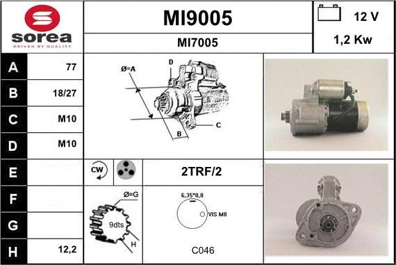 SNRA MI9005 - Стартер mashina-shop.ru