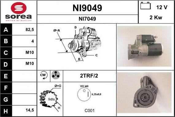 SNRA NI9049 - Стартер mashina-shop.ru