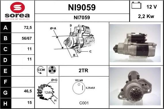 SNRA NI9059 - Стартер mashina-shop.ru