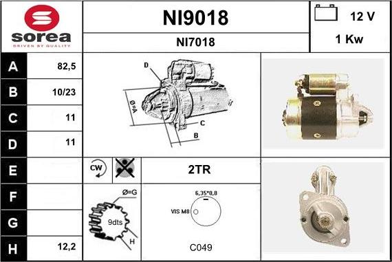 SNRA NI9018 - Стартер mashina-shop.ru