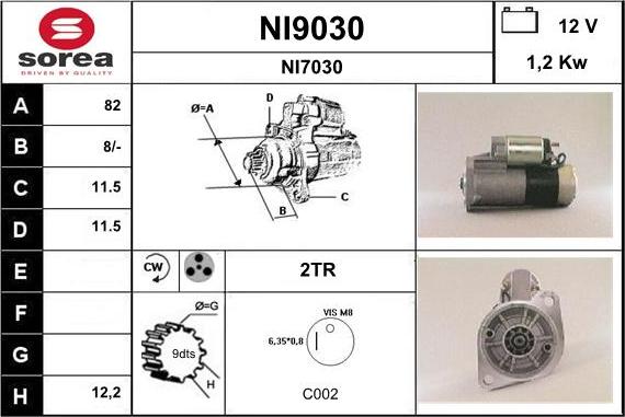 SNRA NI9030 - Стартер mashina-shop.ru