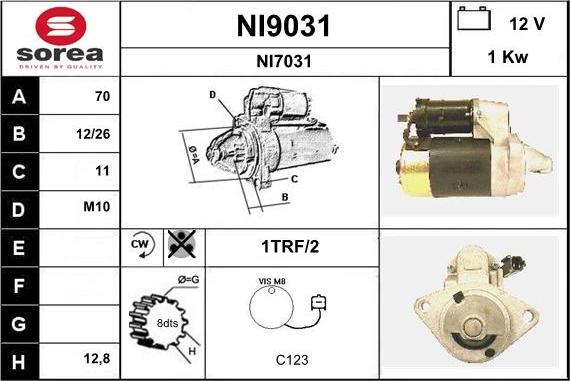 SNRA NI9031 - Стартер mashina-shop.ru