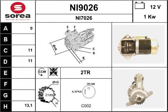 SNRA NI9026 - Стартер mashina-shop.ru