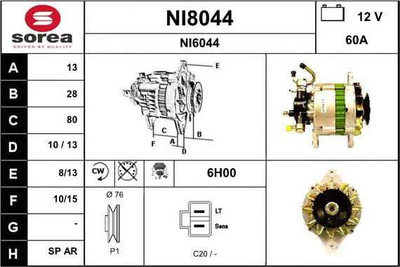 SNRA NI8044 - Генератор mashina-shop.ru