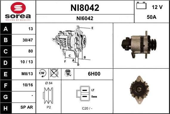 SNRA NI8042 - Генератор mashina-shop.ru