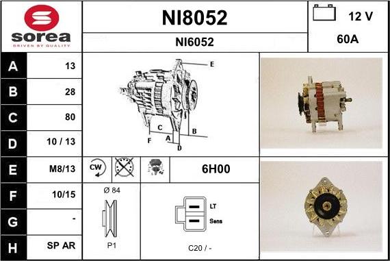 SNRA NI8052 - Генератор mashina-shop.ru