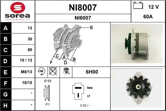 SNRA NI8007 - Генератор mashina-shop.ru