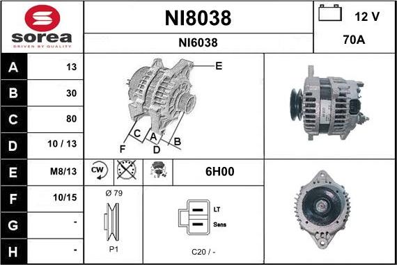 SNRA NI8038 - Генератор mashina-shop.ru