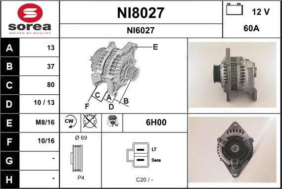 SNRA NI8027 - Генератор mashina-shop.ru