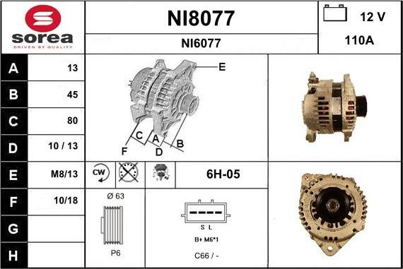 SNRA NI8077 - Генератор mashina-shop.ru