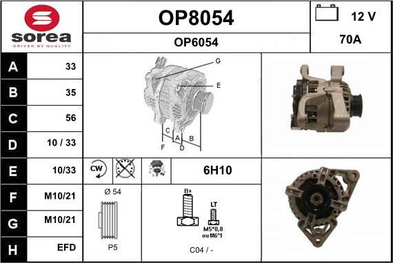 SNRA OP8054 - Генератор mashina-shop.ru