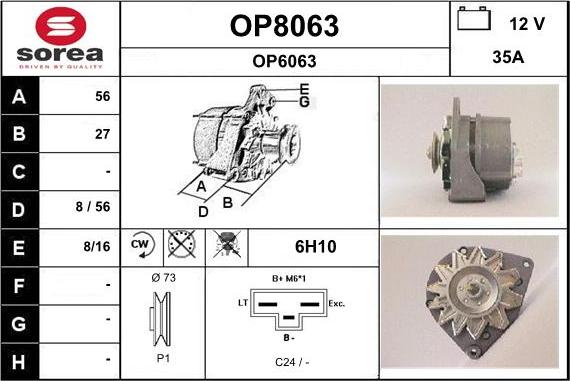 SNRA OP8063 - Генератор mashina-shop.ru