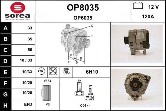 SNRA OP8035 - Генератор mashina-shop.ru