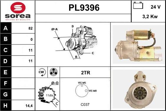 SNRA PL9396 - Стартер mashina-shop.ru