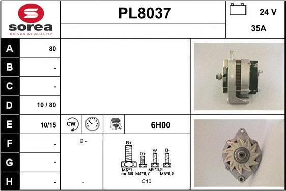 SNRA PL8037 - Генератор mashina-shop.ru