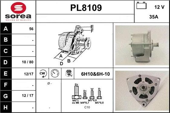 SNRA PL8109 - Генератор mashina-shop.ru