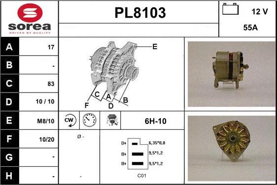 SNRA PL8103 - Генератор mashina-shop.ru