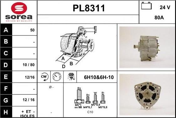 SNRA PL8311 - Генератор mashina-shop.ru