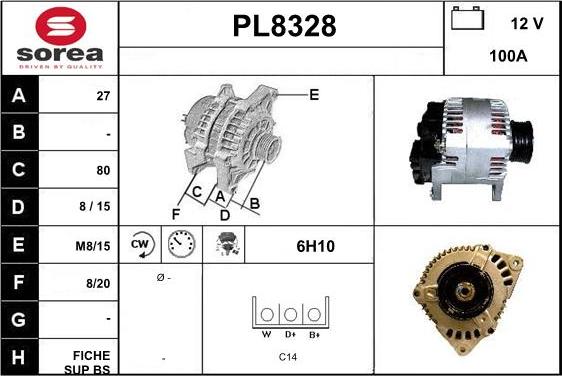 SNRA PL8328 - Генератор mashina-shop.ru