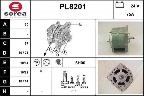 SNRA PL8201 - Генератор mashina-shop.ru