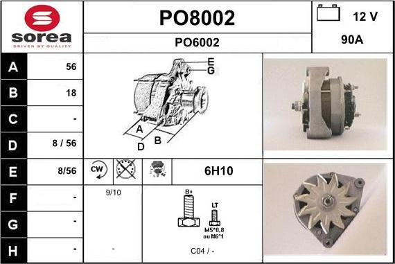 SNRA PO8002 - Генератор mashina-shop.ru