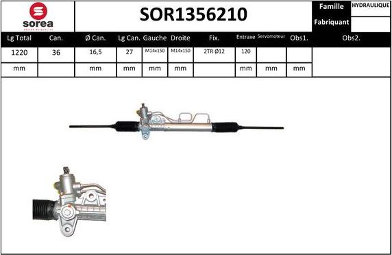 SNRA SOR1356210 - Рулевой механизм, рейка mashina-shop.ru