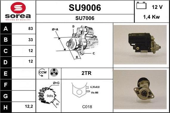 SNRA SU9006 - Стартер mashina-shop.ru