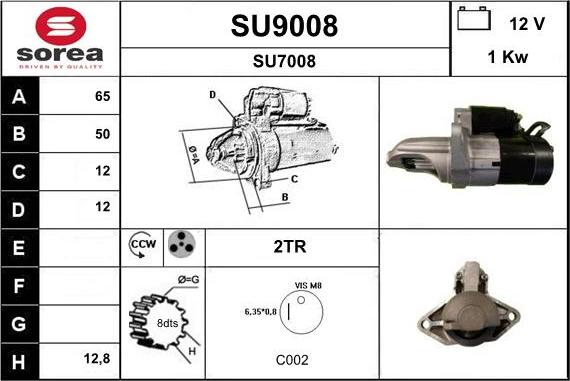 SNRA SU9008 - Стартер mashina-shop.ru