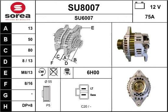 SNRA SU8007 - Генератор mashina-shop.ru