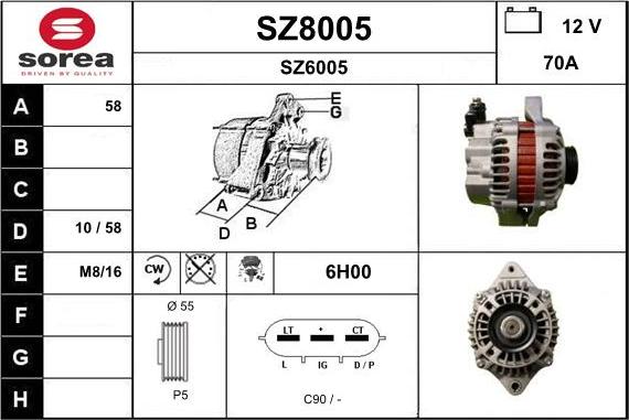 SNRA SZ8005 - Генератор mashina-shop.ru