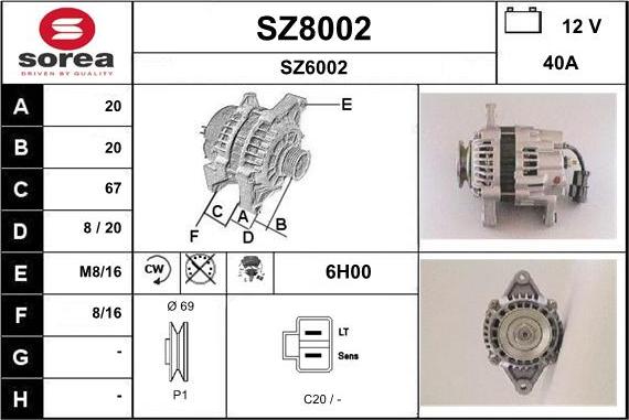 SNRA SZ8002 - Генератор mashina-shop.ru